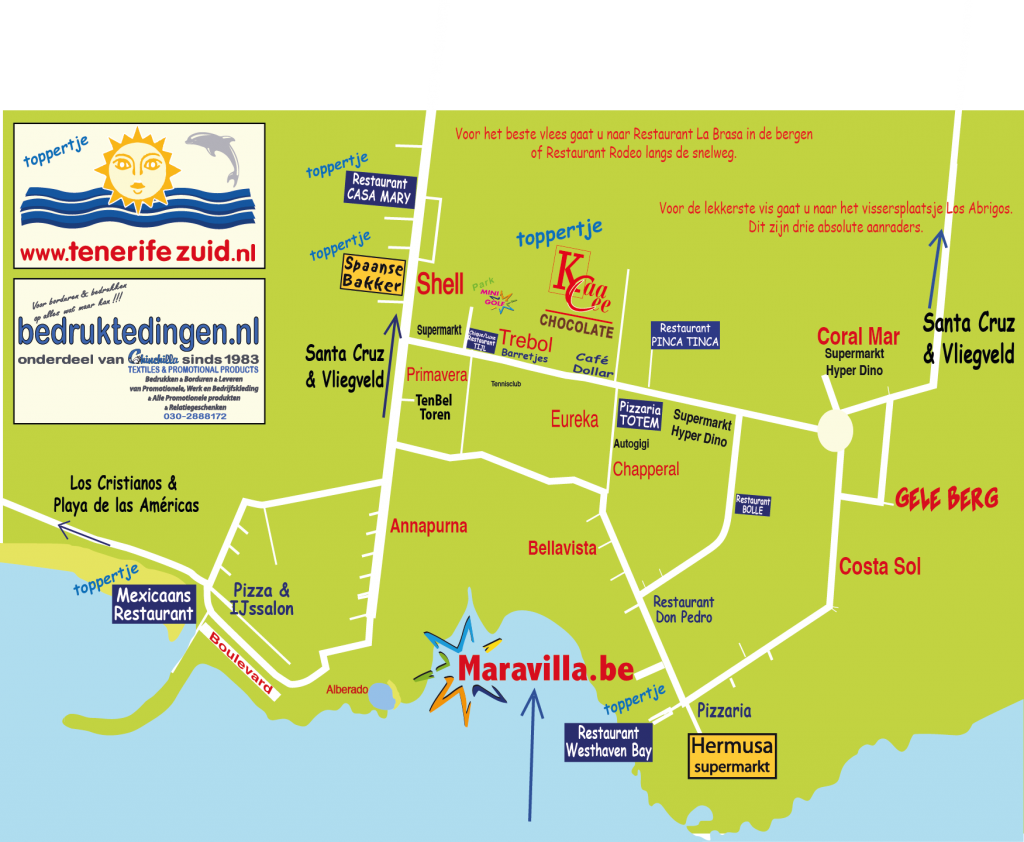 plattegrond_tenerife_zuid plattegrond_tenerife_zuid